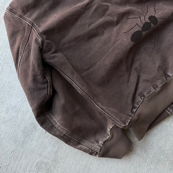 Vintage Y2K Carhartt YOUTH YJ159 DKB Brown hooded work wear jacket - Picture 7 of 8